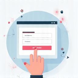 Illustration of creating an online account